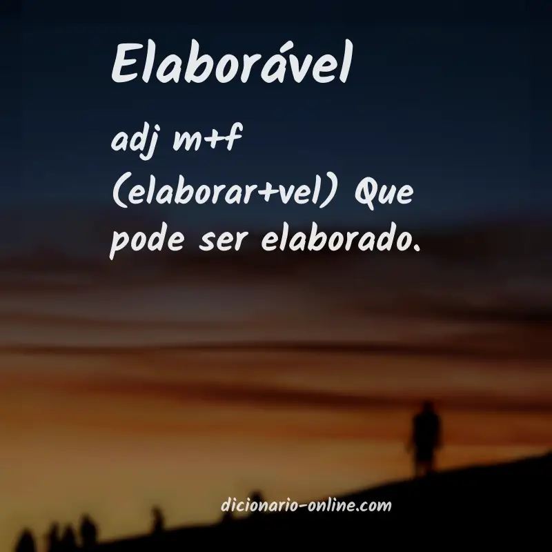 Significado de elaborável
