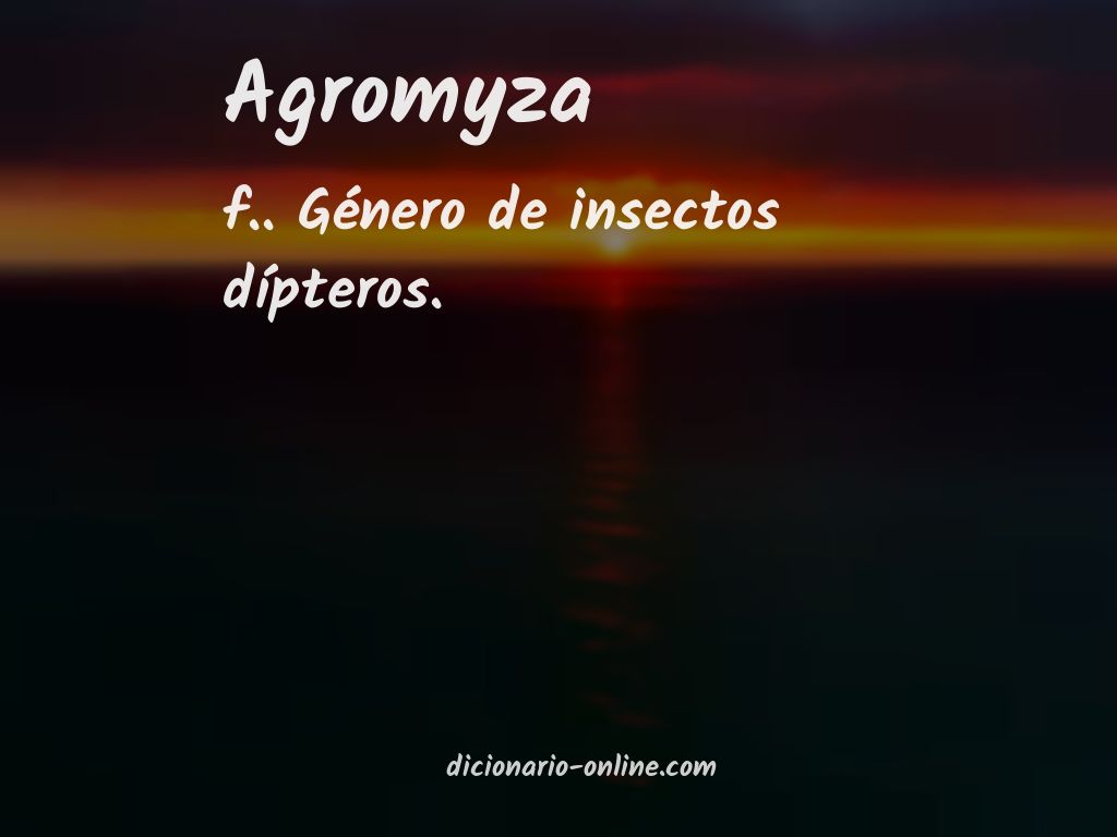 Significado de agromyza