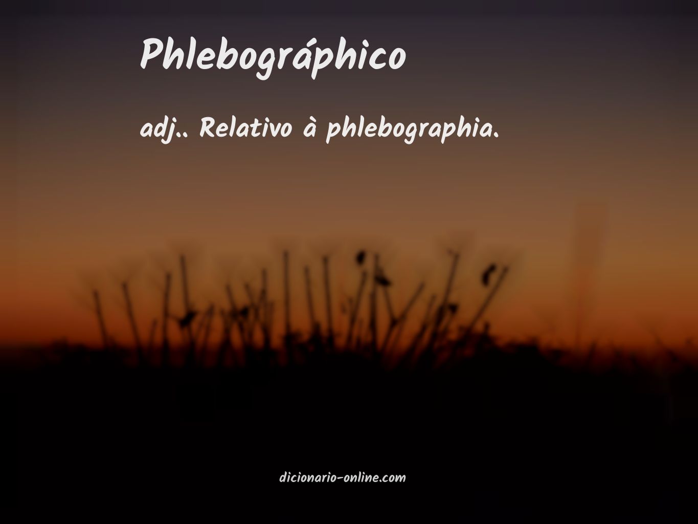 Significado de phlebográphico