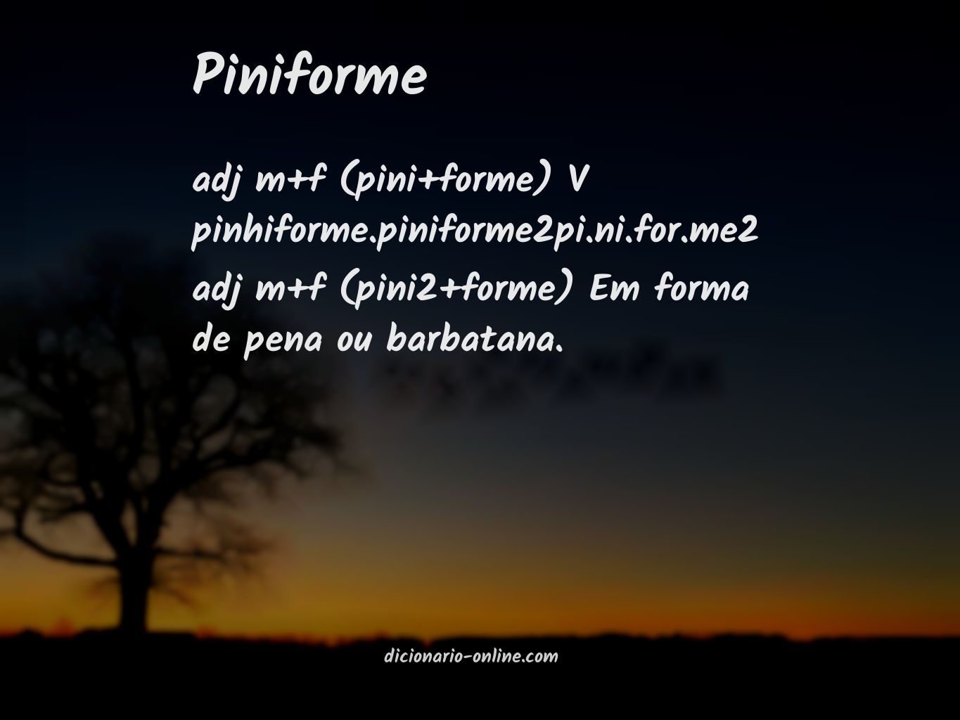 Significado de piniforme