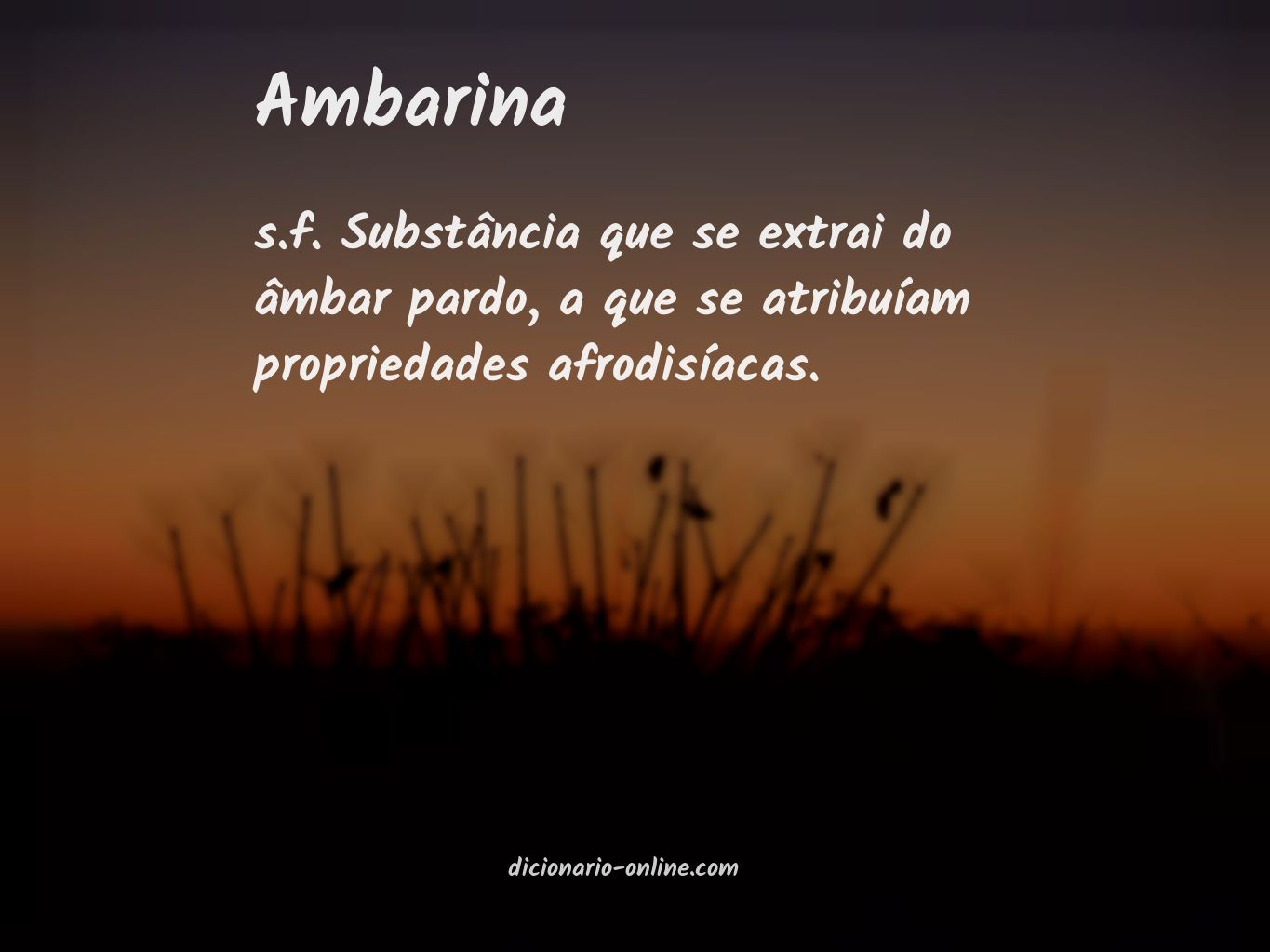 Significado de ambarina