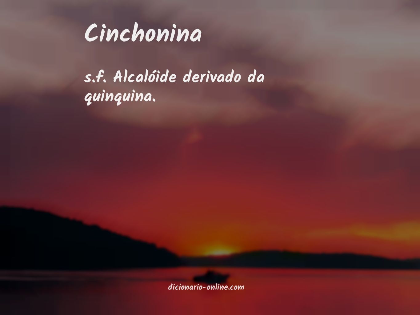 Significado de cinchonina