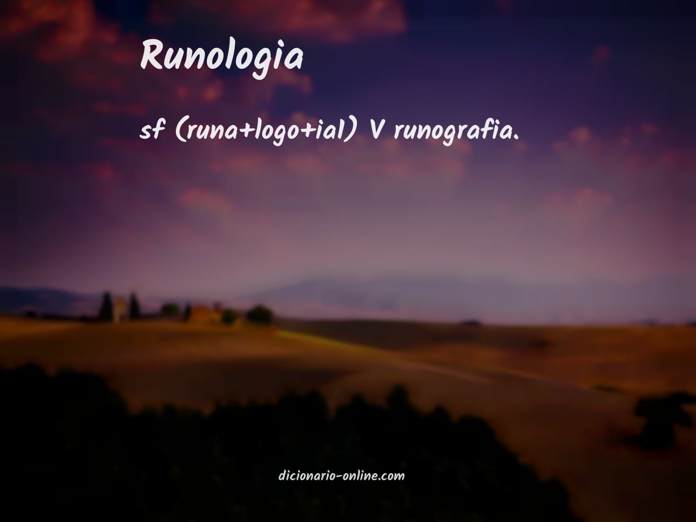 Significado de runologia