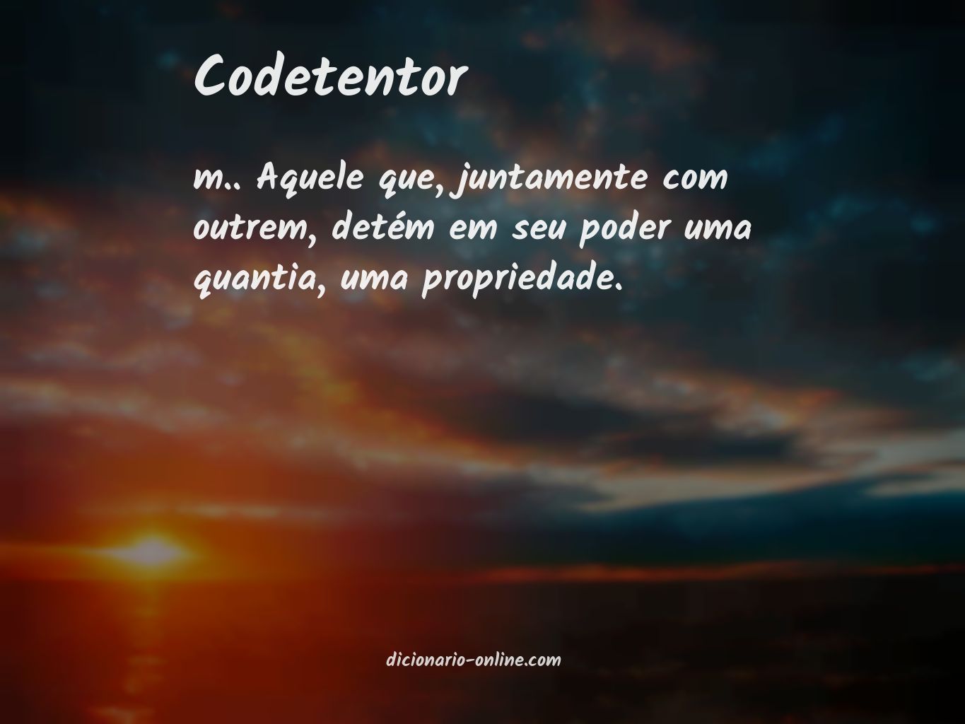 Significado de codetentor