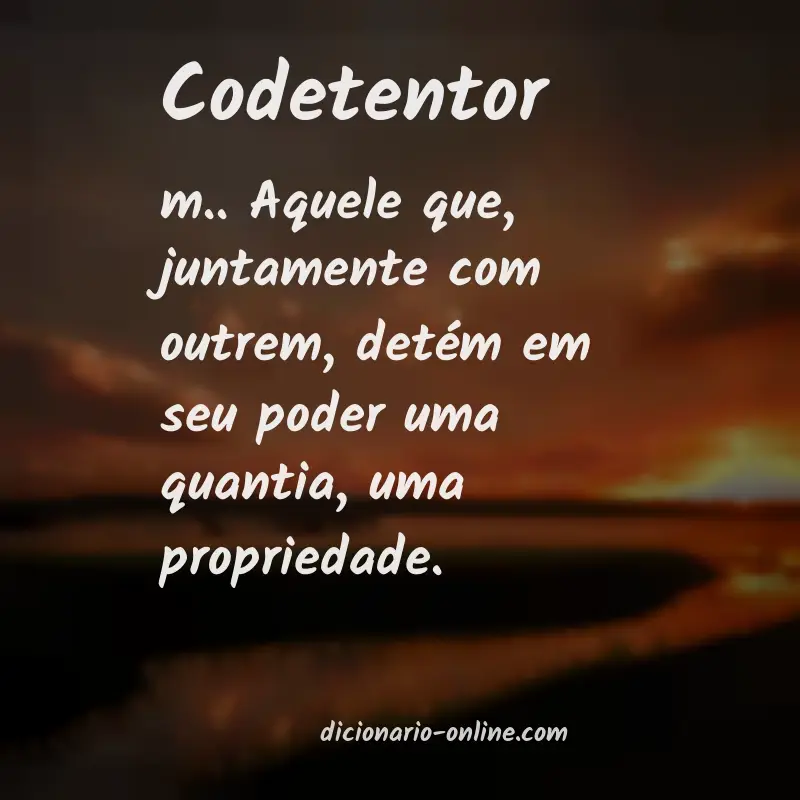 Significado de codetentor