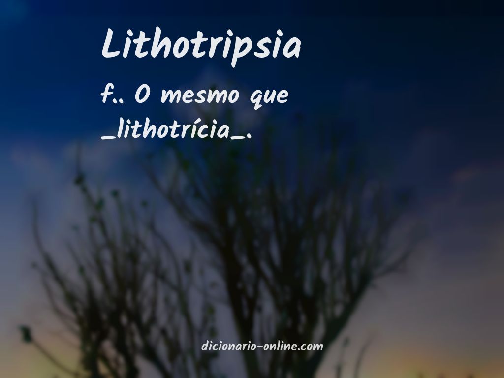 Significado de lithotripsia