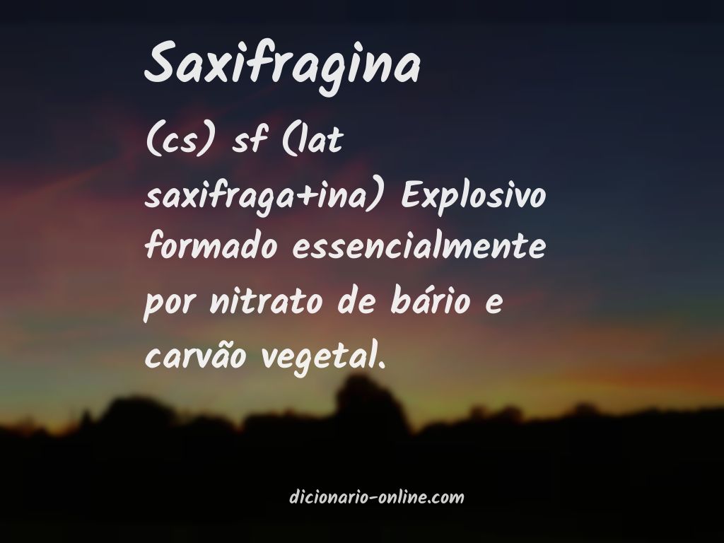 Significado de saxifragina