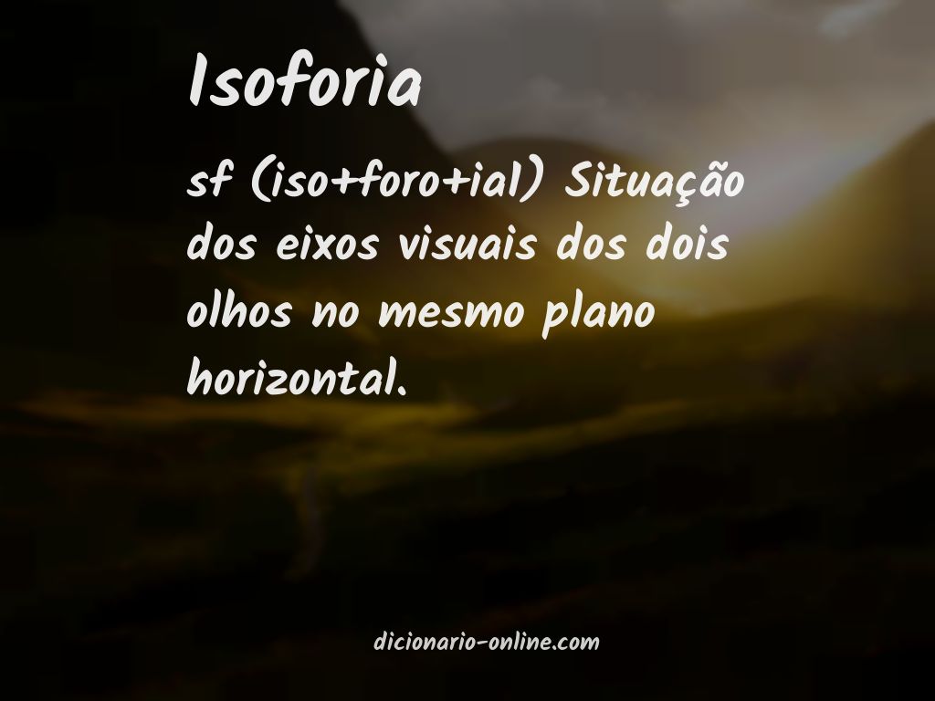 Significado de isoforia