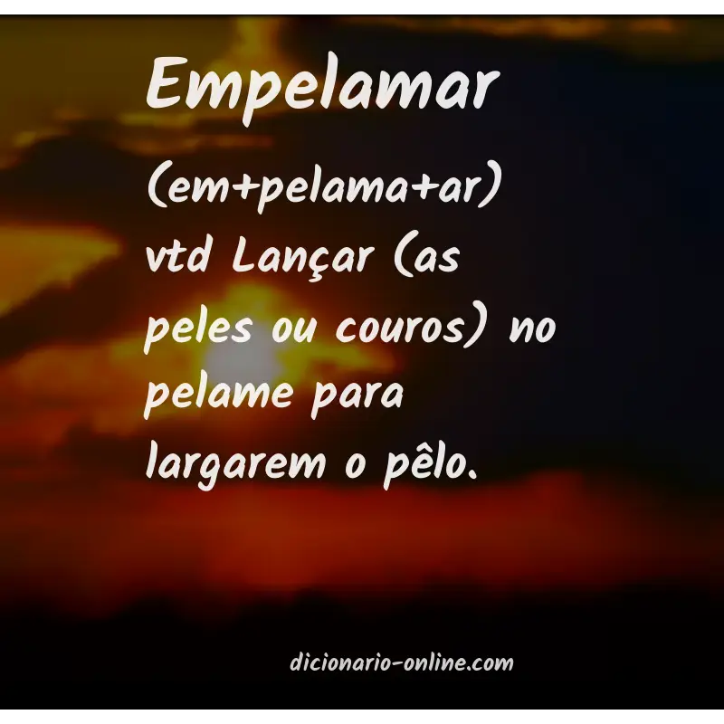 Significado de empelamar