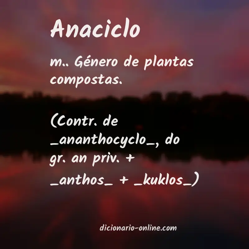 Significado de anaciclo