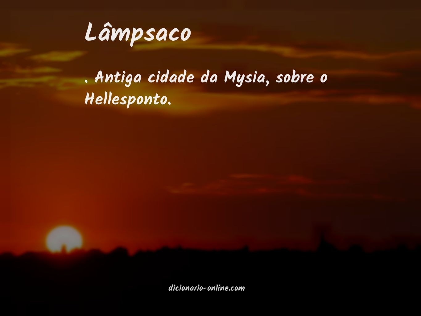 Significado de lâmpsaco