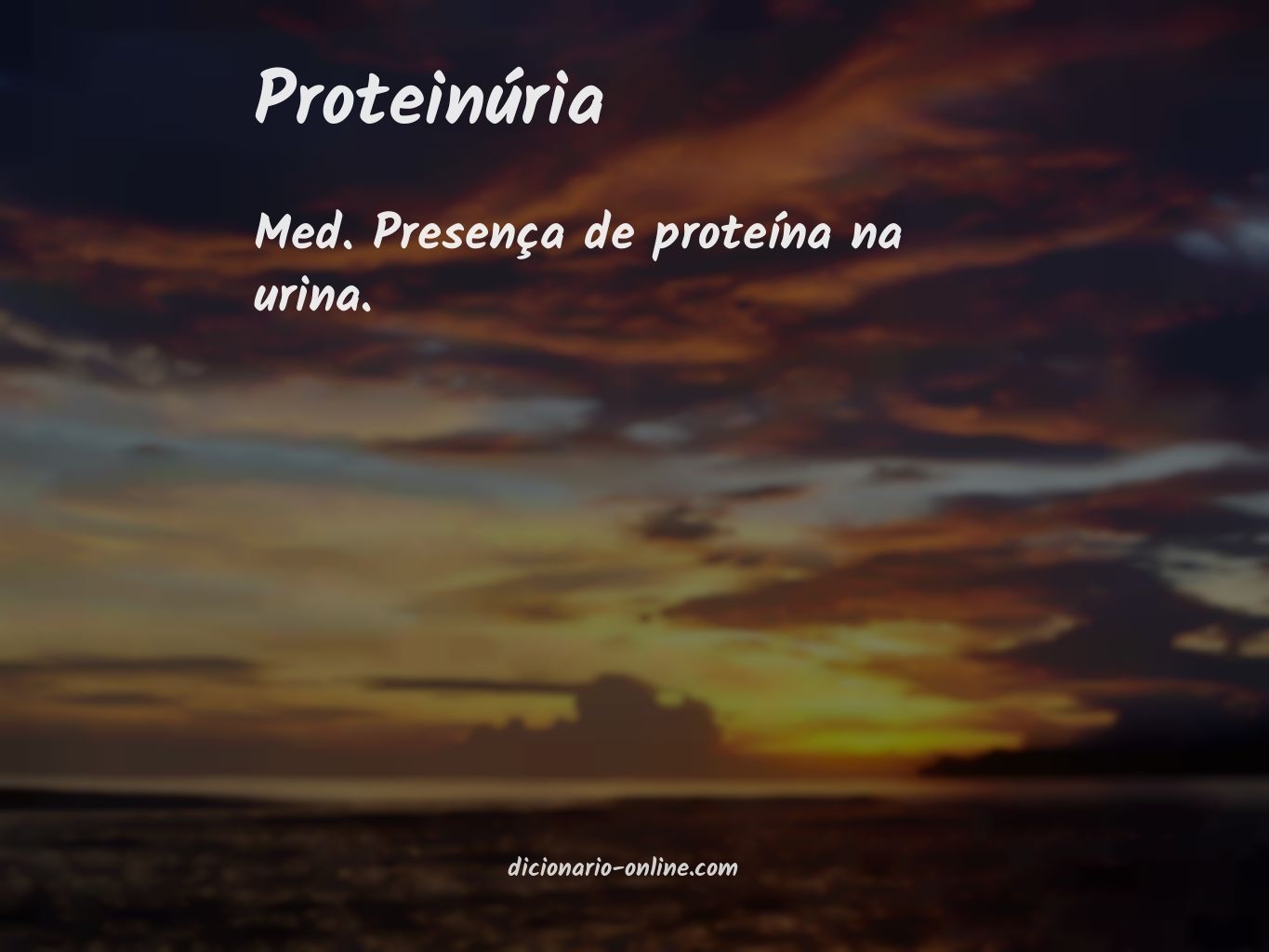 Significado de proteinúria