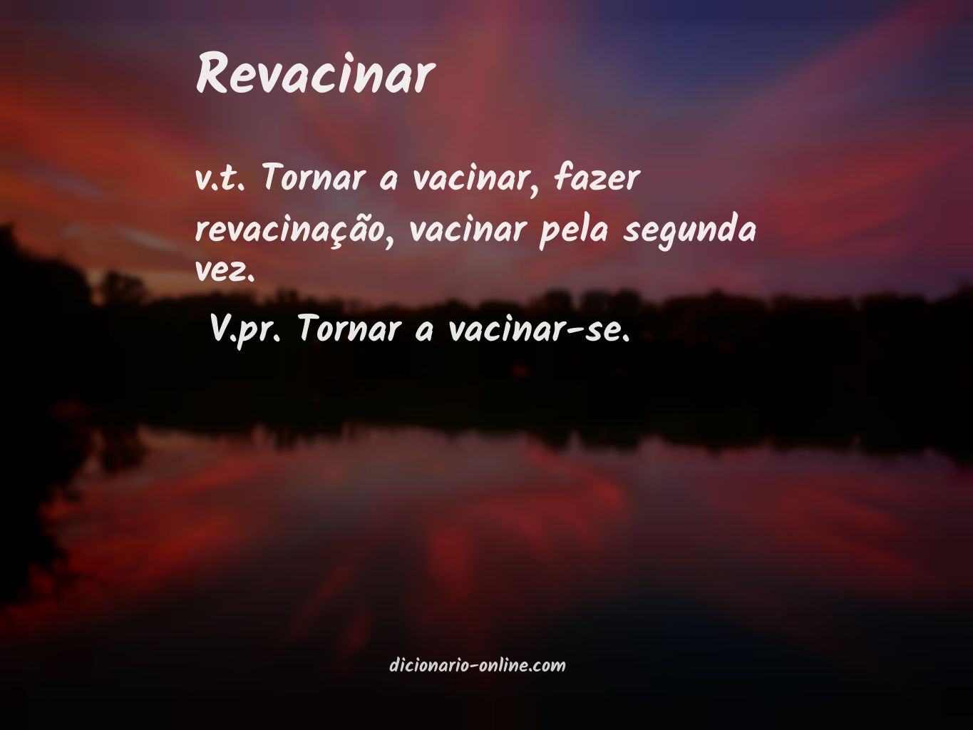 Significado de revacinar