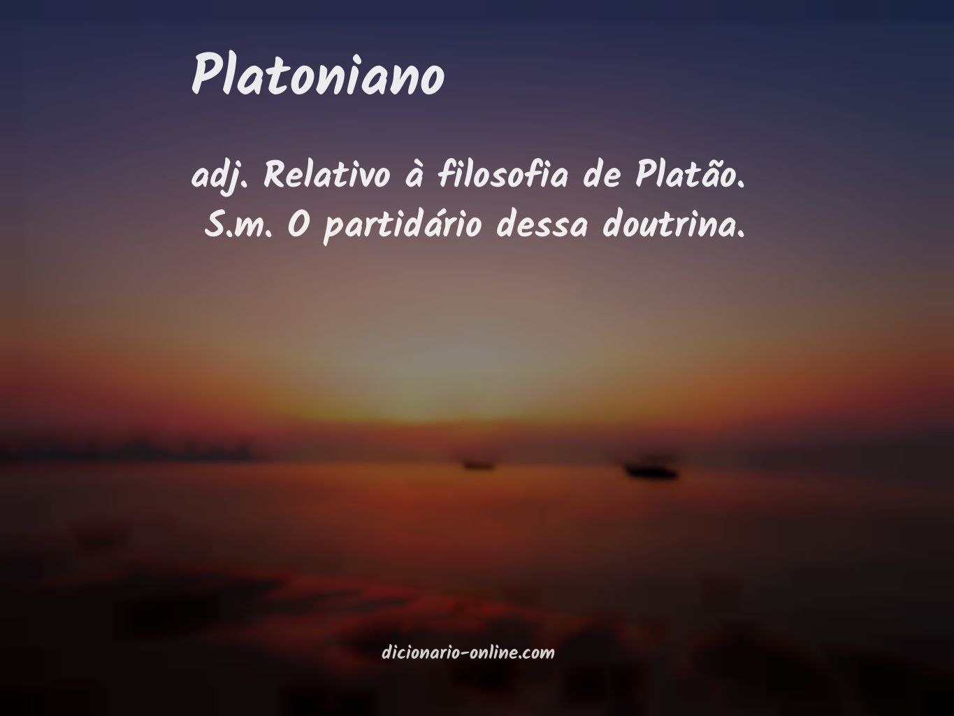 Significado de platoniano