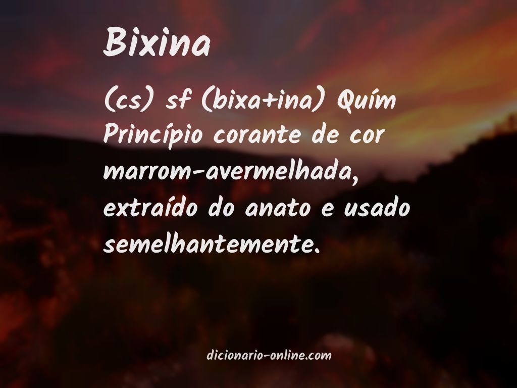 Significado de bixina