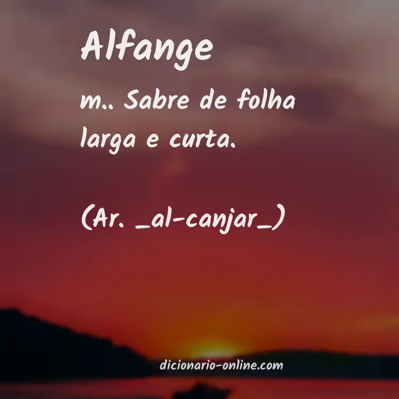 Significado de alfange