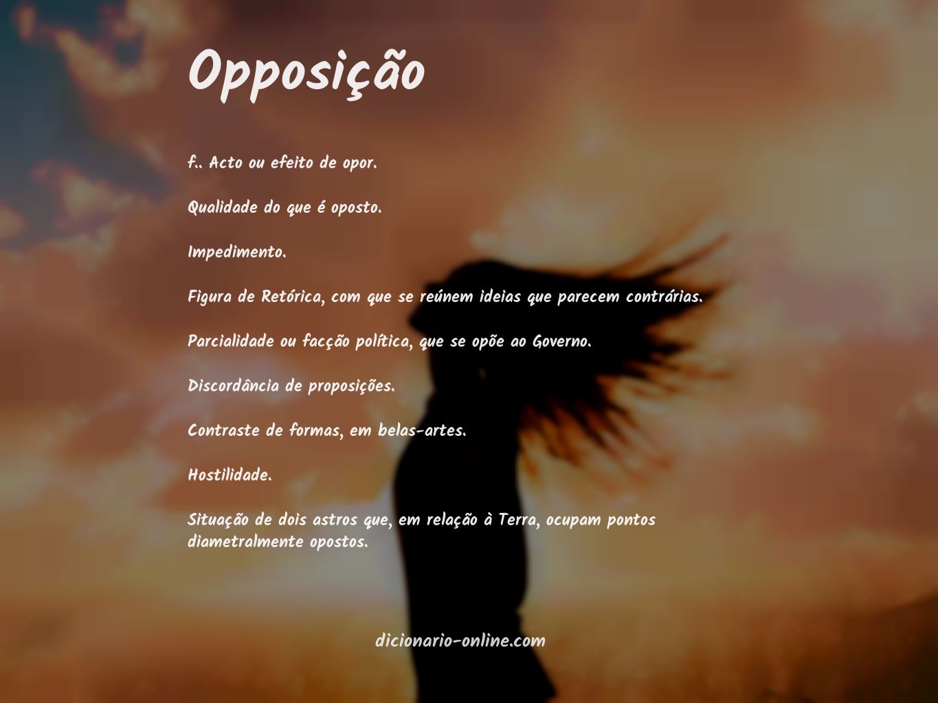 Significado de opposição