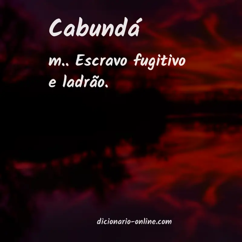 Significado de cabundá