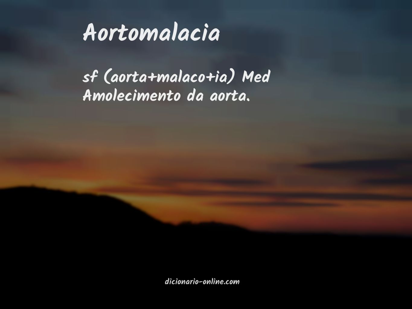 Significado de aortomalacia