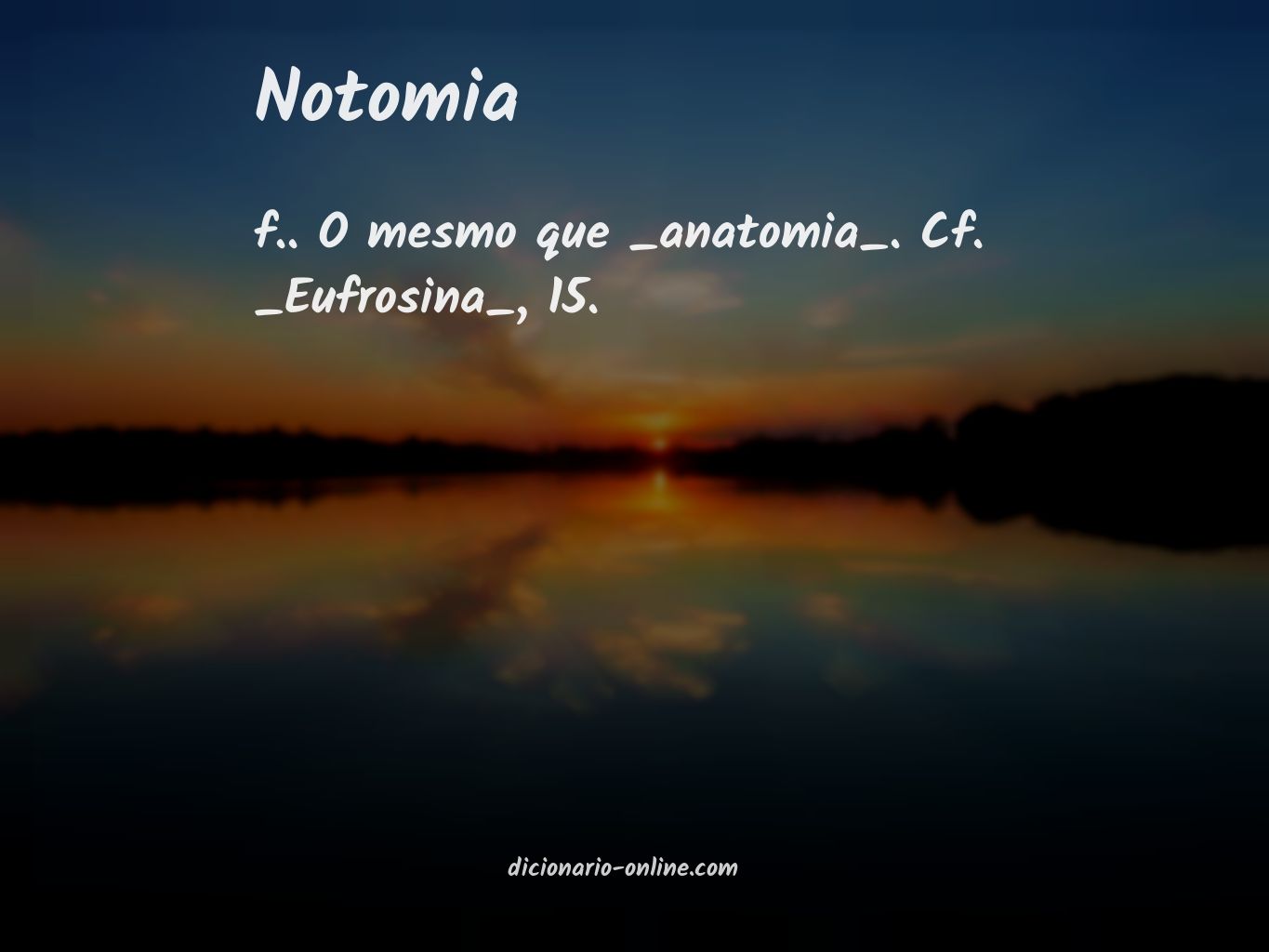 Significado de notomia