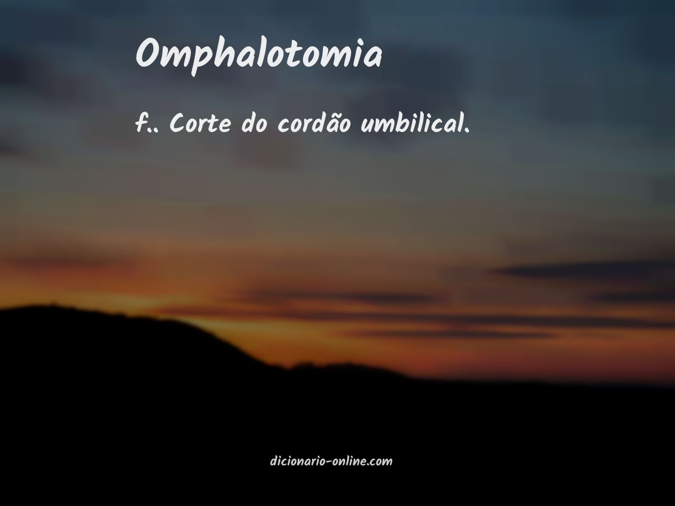 Significado de omphalotomia