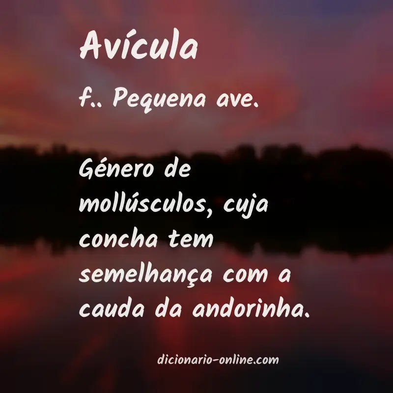 Significado de avícula