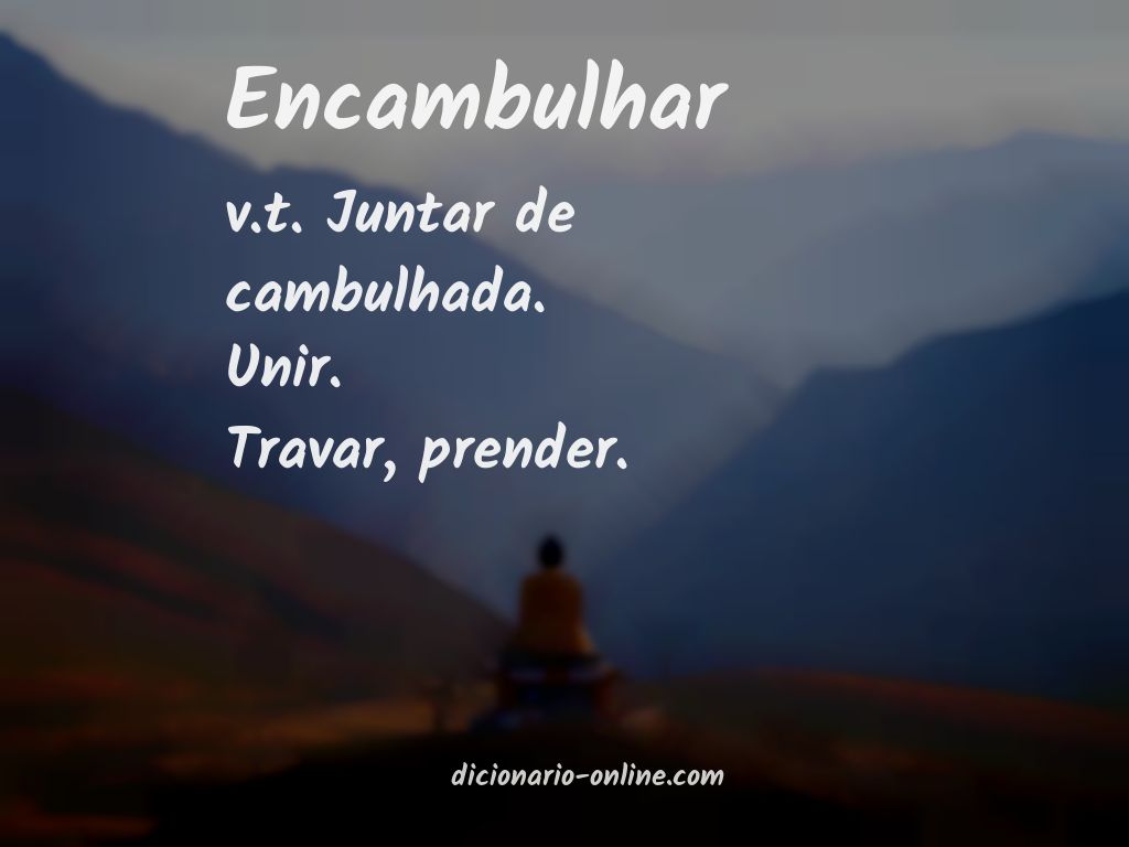 Significado de encambulhar