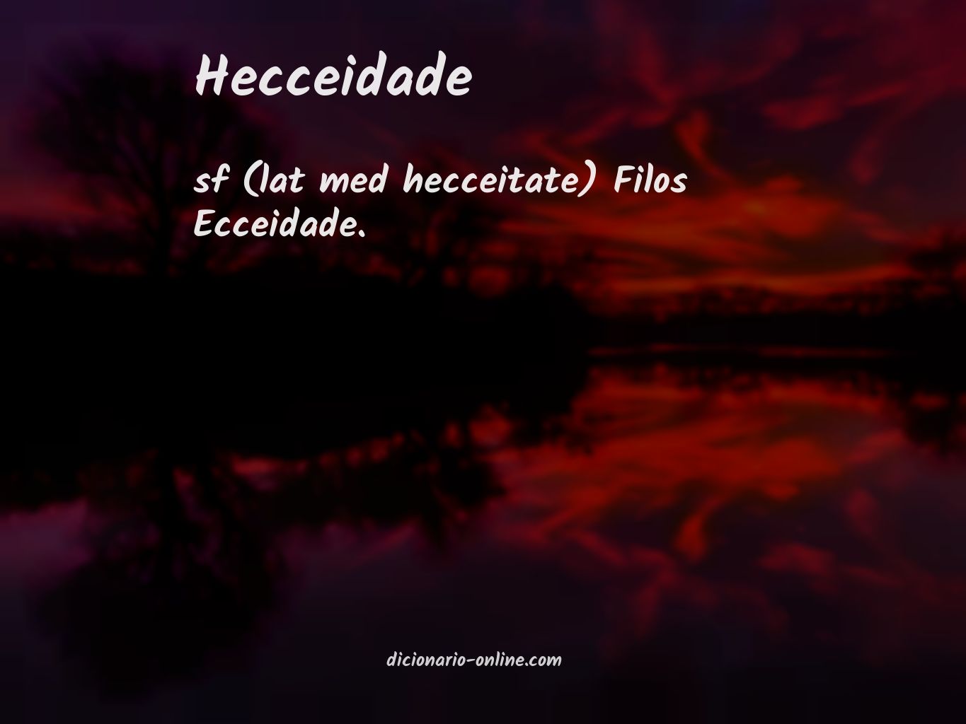 Significado de hecceidade