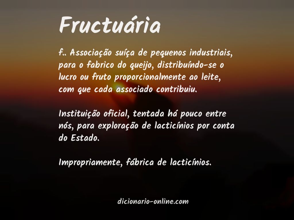 Significado de fructuária