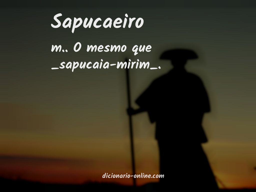 Significado de sapucaeiro