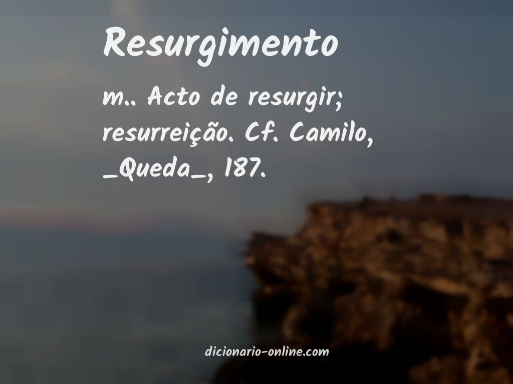 Significado de resurgimento