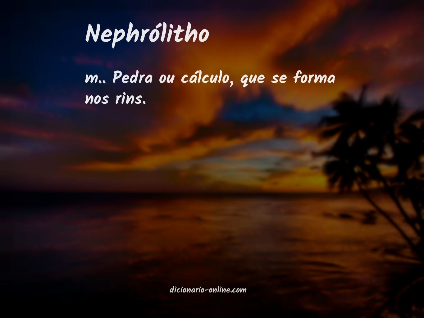 Significado de nephrólitho