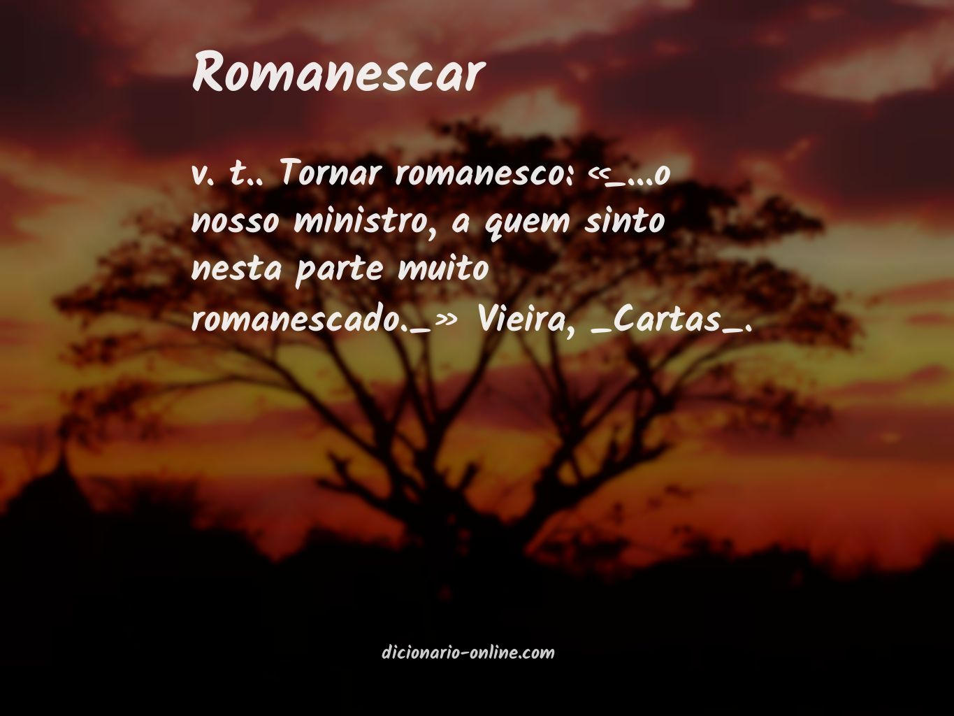 Significado de romanescar