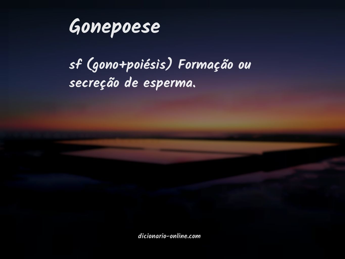 Significado de gonepoese