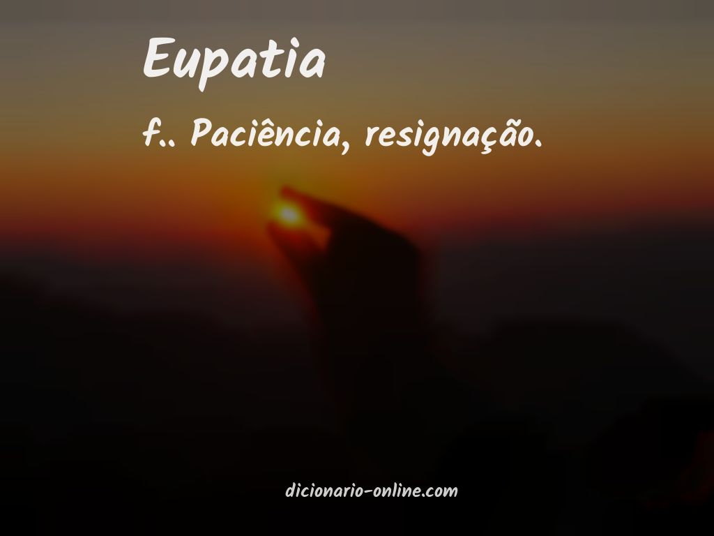 Significado de eupatia