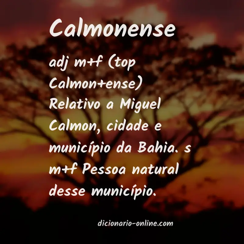Significado de calmonense