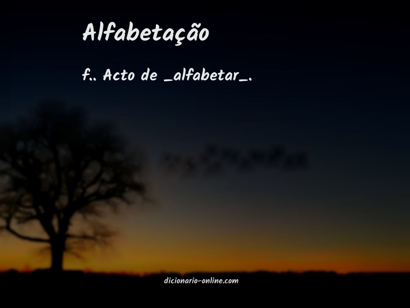 Significado de alfabetação