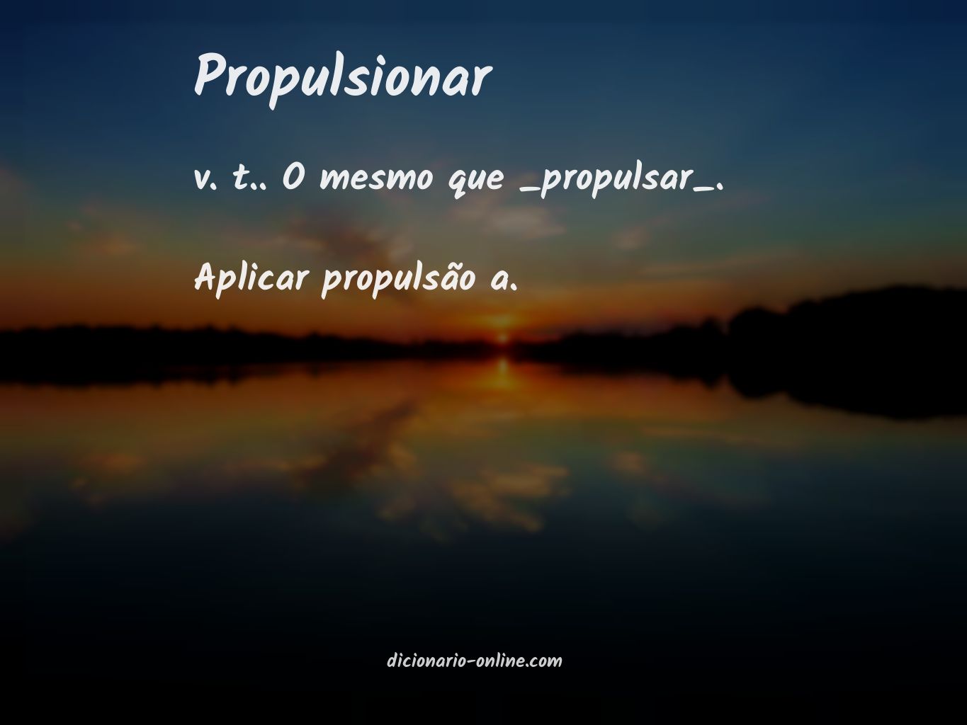 Significado de propulsionar