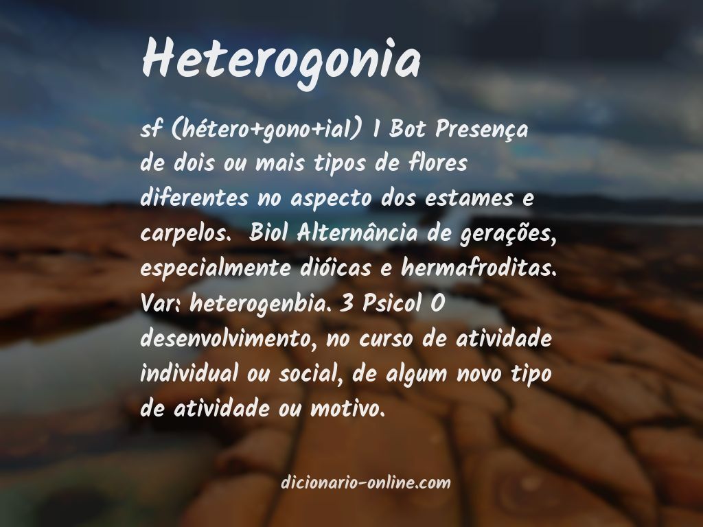 Significado de heterogonia