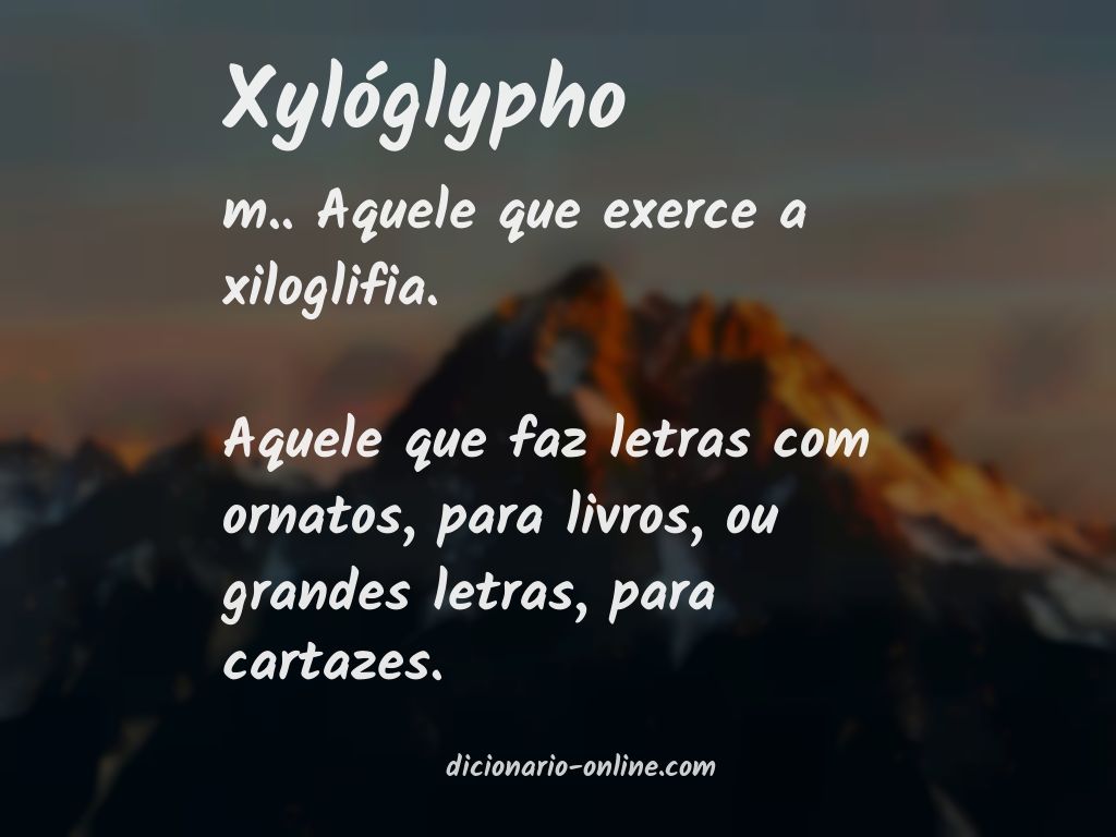 Significado de xylóglypho