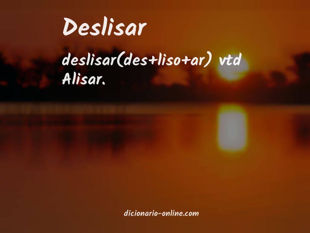 Significado de deslisar