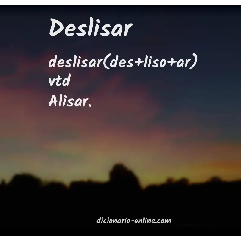 Significado de deslisar