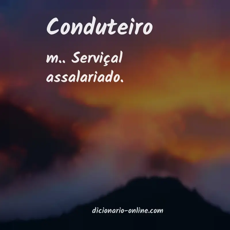 Significado de conduteiro
