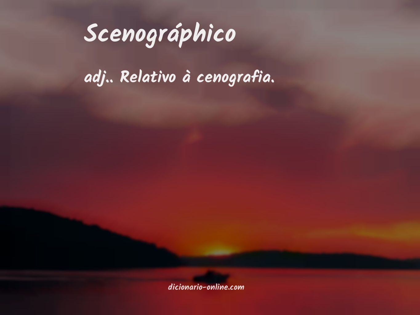 Significado de scenográphico