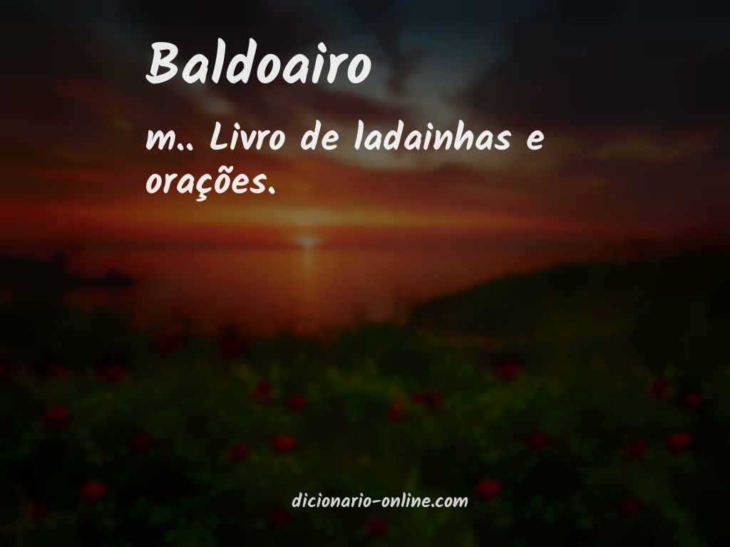 Significado de baldoairo