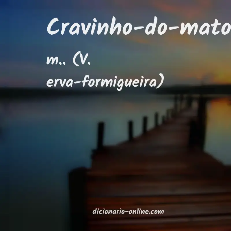 Significado de cravinho-do-mato