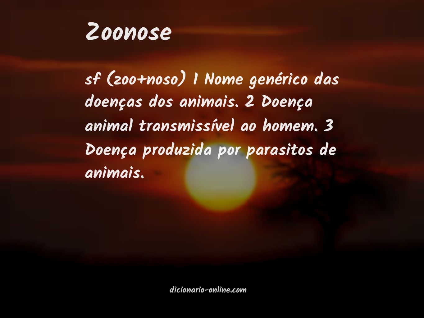 Significado de zoonose