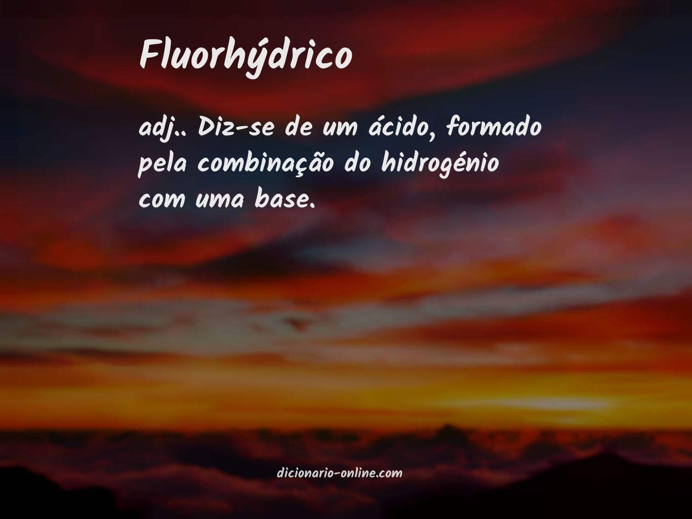 Significado de fluorhýdrico