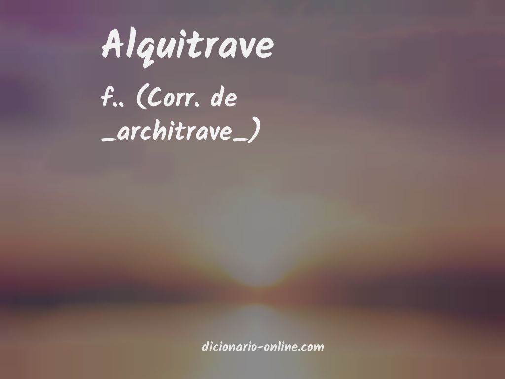 Significado de alquitrave