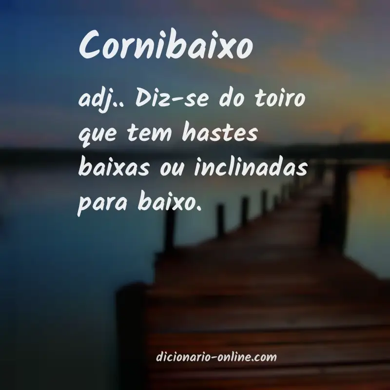 Significado de cornibaixo